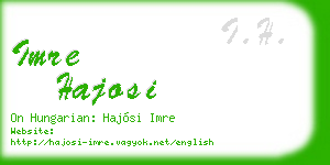 imre hajosi business card